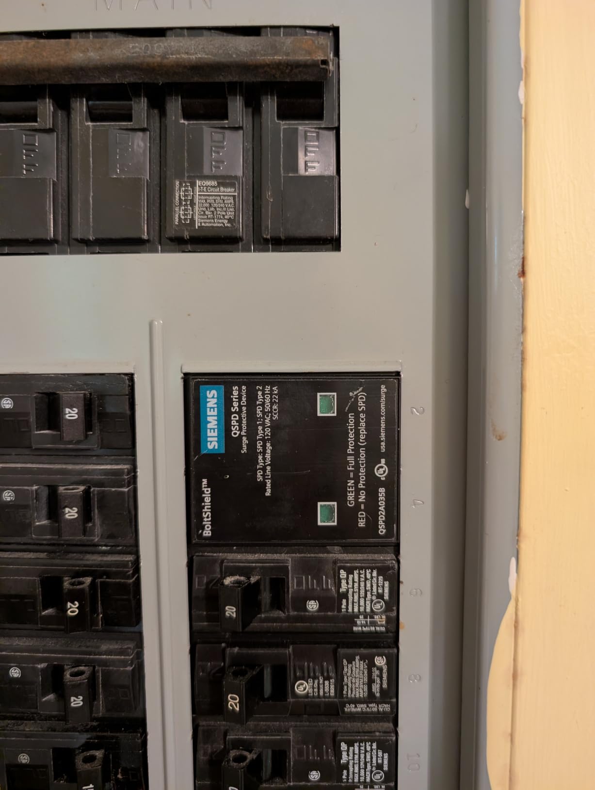 Siemens QSPD2A035B 35 KAmp BoltShield Indoor Surge Protective Device customer photo 2