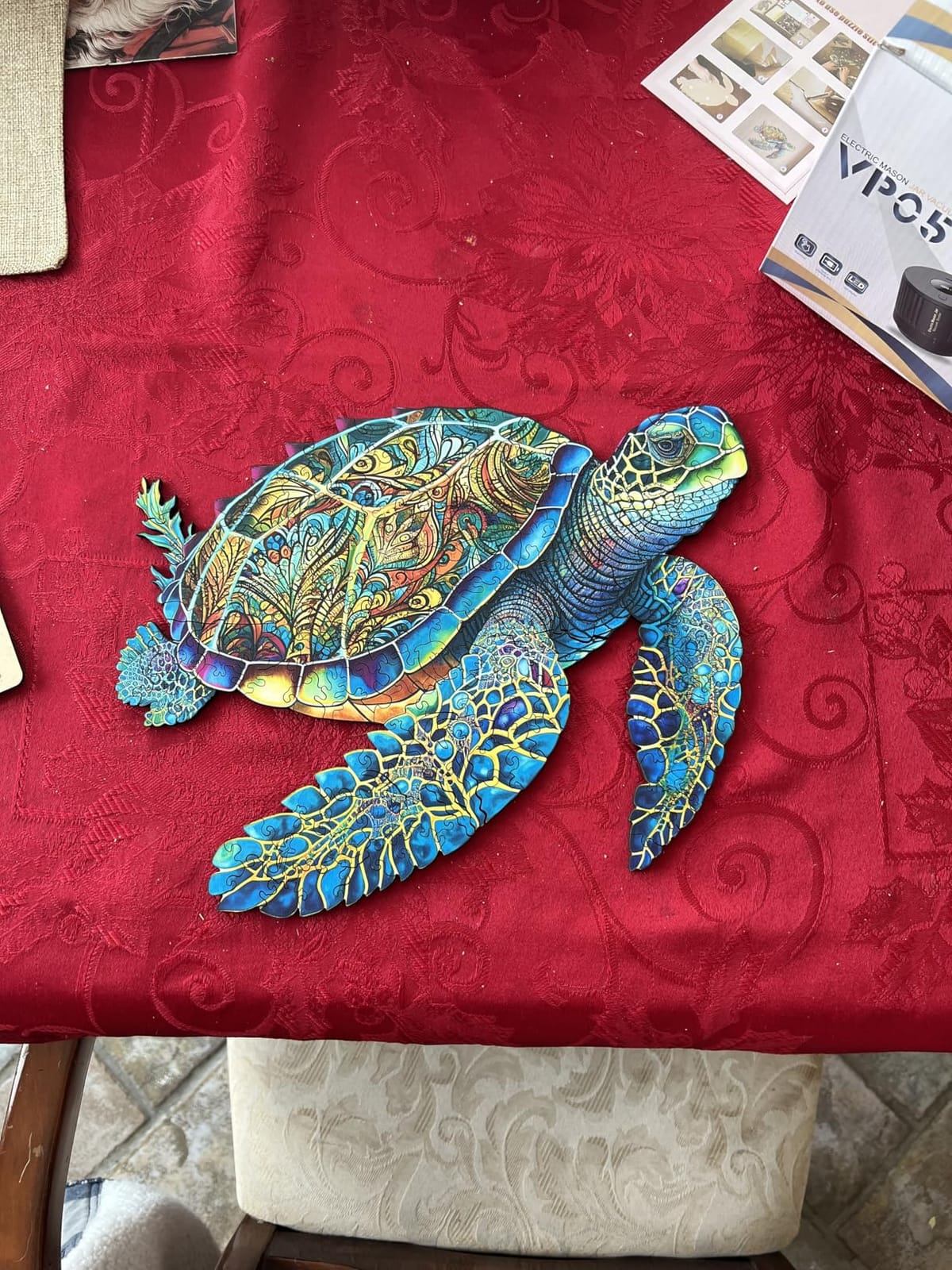 Mys Aurora Wooden Puzzles, Sea Turtle Jigsaw Puzzles 200 Pieces | FSC Certified 5MM Unique Shaped Wooden Puzzle for Adults and Kids, Birthday Gift Family Game 9.2 x 11.2 Inch customer photo 1