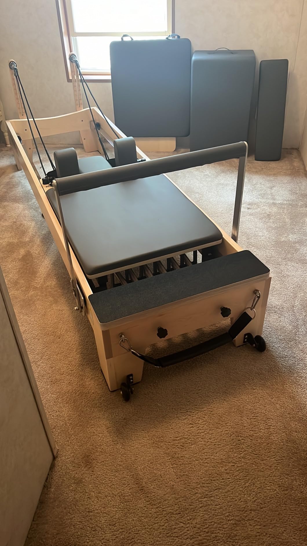 Pilates Reformer,Pilates Reformer Equipment with Reformer Accessories, Reformer Box, Padded Jump Board, Reformer Pilates Machine for Home Workouts customer photo 1