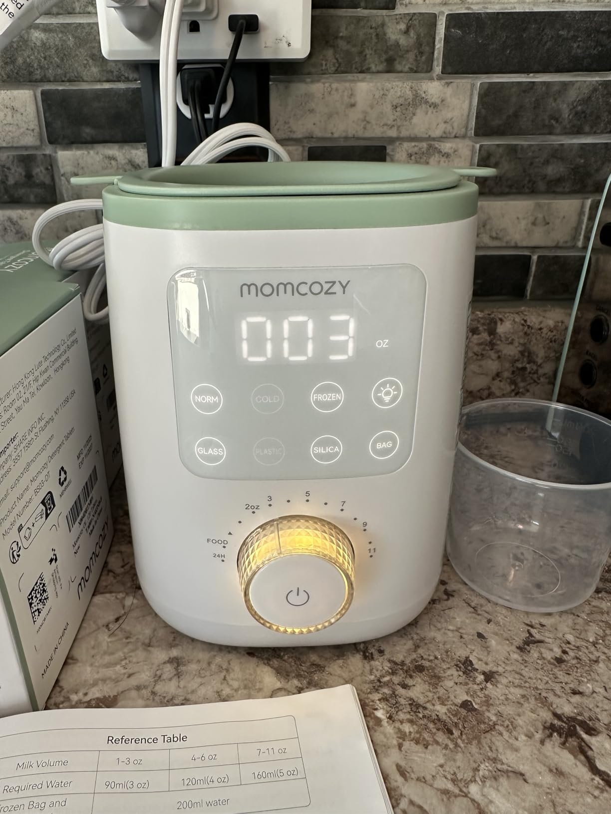Momcozy Baby Bottle Warmer for Breast Milk, Fullest Nutrients Preserved | Fast & Even Heat, Night Light for Nighttime Breastfeeding, One-Touch Easy Use, Newborn Essentials Supplies Gift for Mom customer photo 2