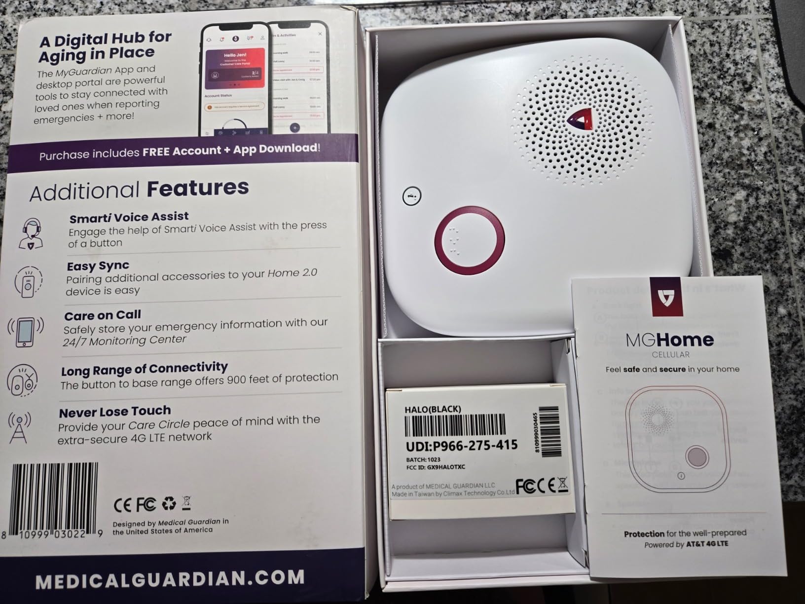 Medical Guardian MGHome Cellular | Medical Alert System for Seniors at Home, Caregiver Call Button | Fast, Reliable 4G Coverage & 24/7 Emergency Operator Care | Monthly Subscription Required customer photo 1