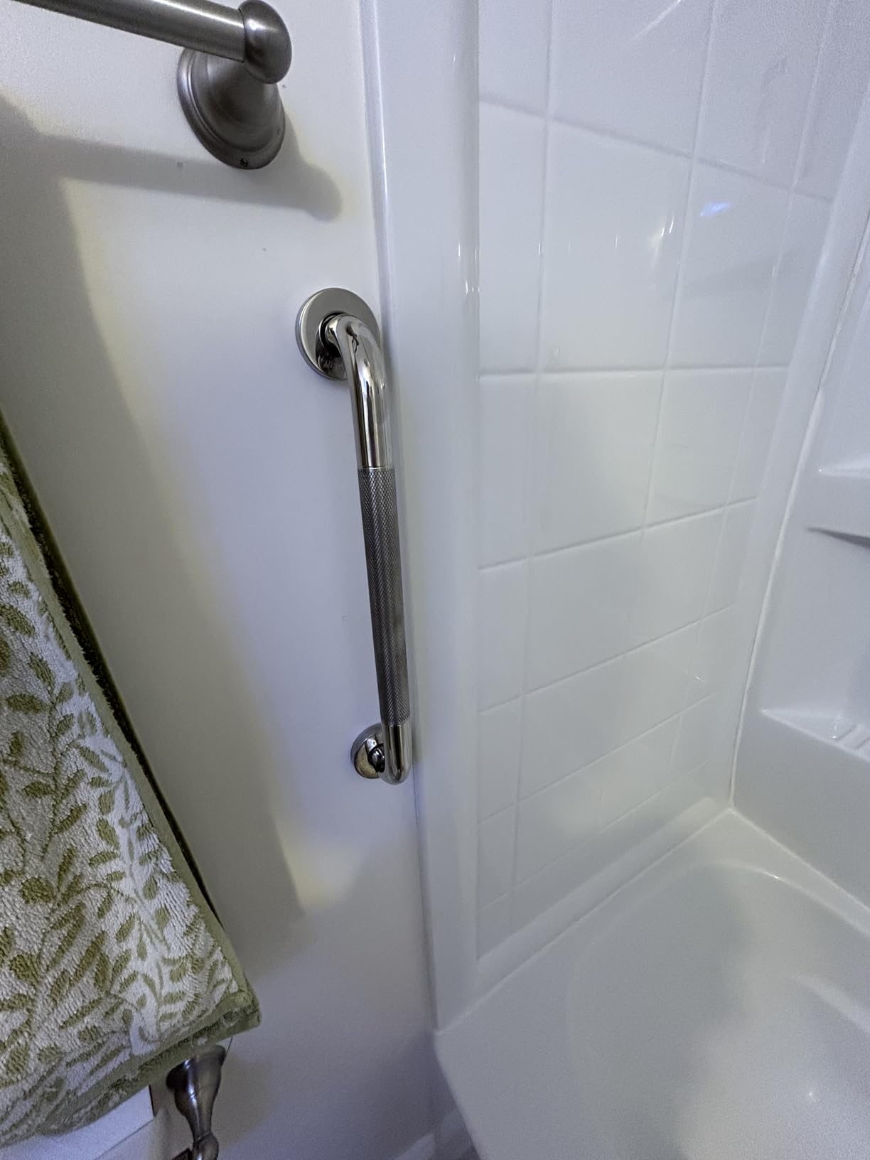 Grab Bars for Shower, 2 Pack 16-Inch Anti Slip Shower Handles for Elderly, Safety Shower Grab Bar, Stainless Steel Handicap Grab Bars for Bathroom (Polished Nickel 1