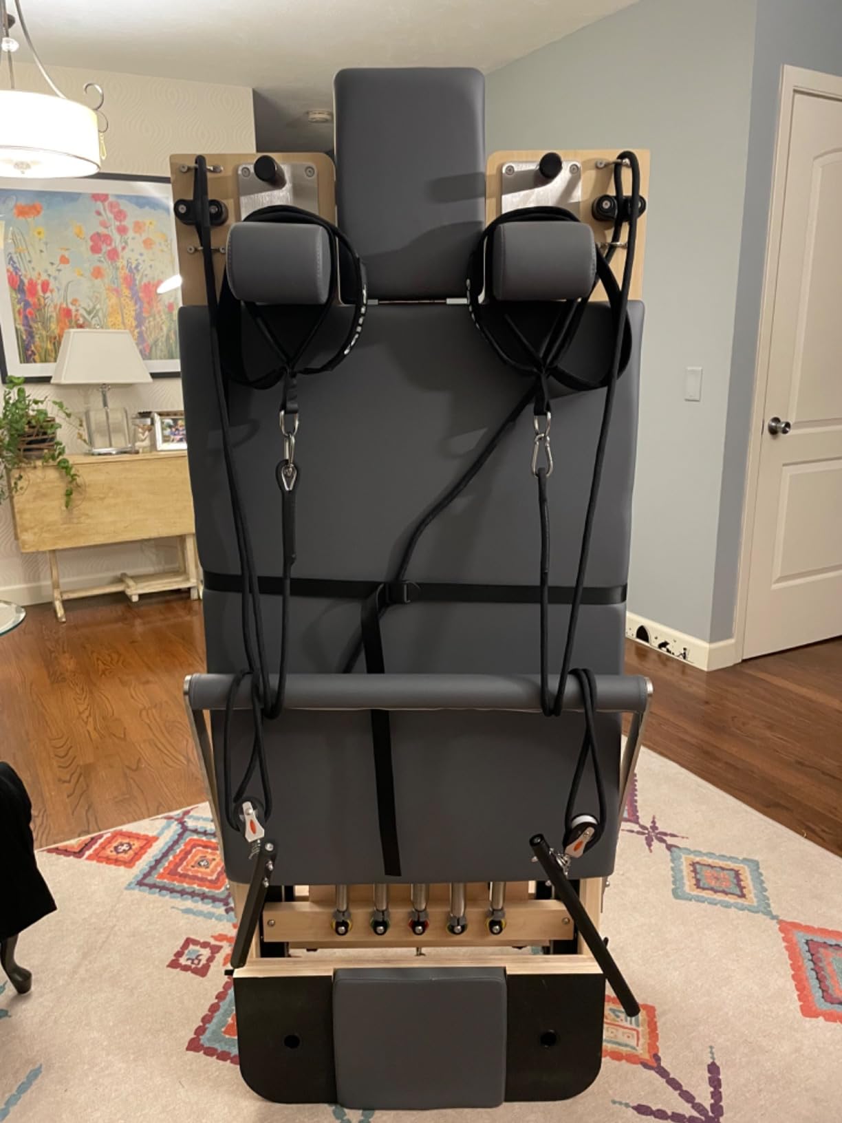 Foldable Pilates Reformer & Equipment - Pilates Reformer Workout Machine for Home Gym with Reformer Accessories, Reformer Box, Padded Jump Board - Up to 300 lbs Weight Capacity customer photo 1