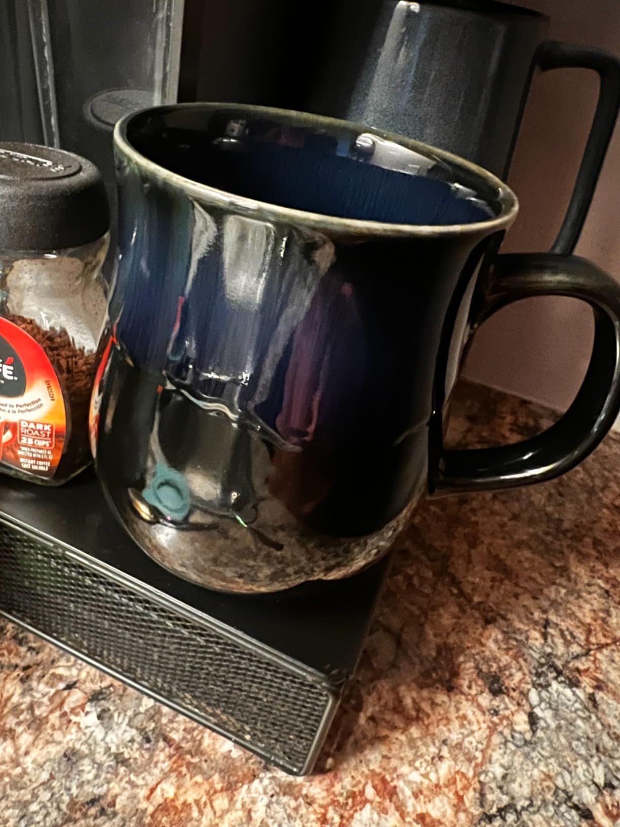 28 Oz Extra Large Ceramic Coffee Mug with Big Handle (Starry Blue) customer photo 2