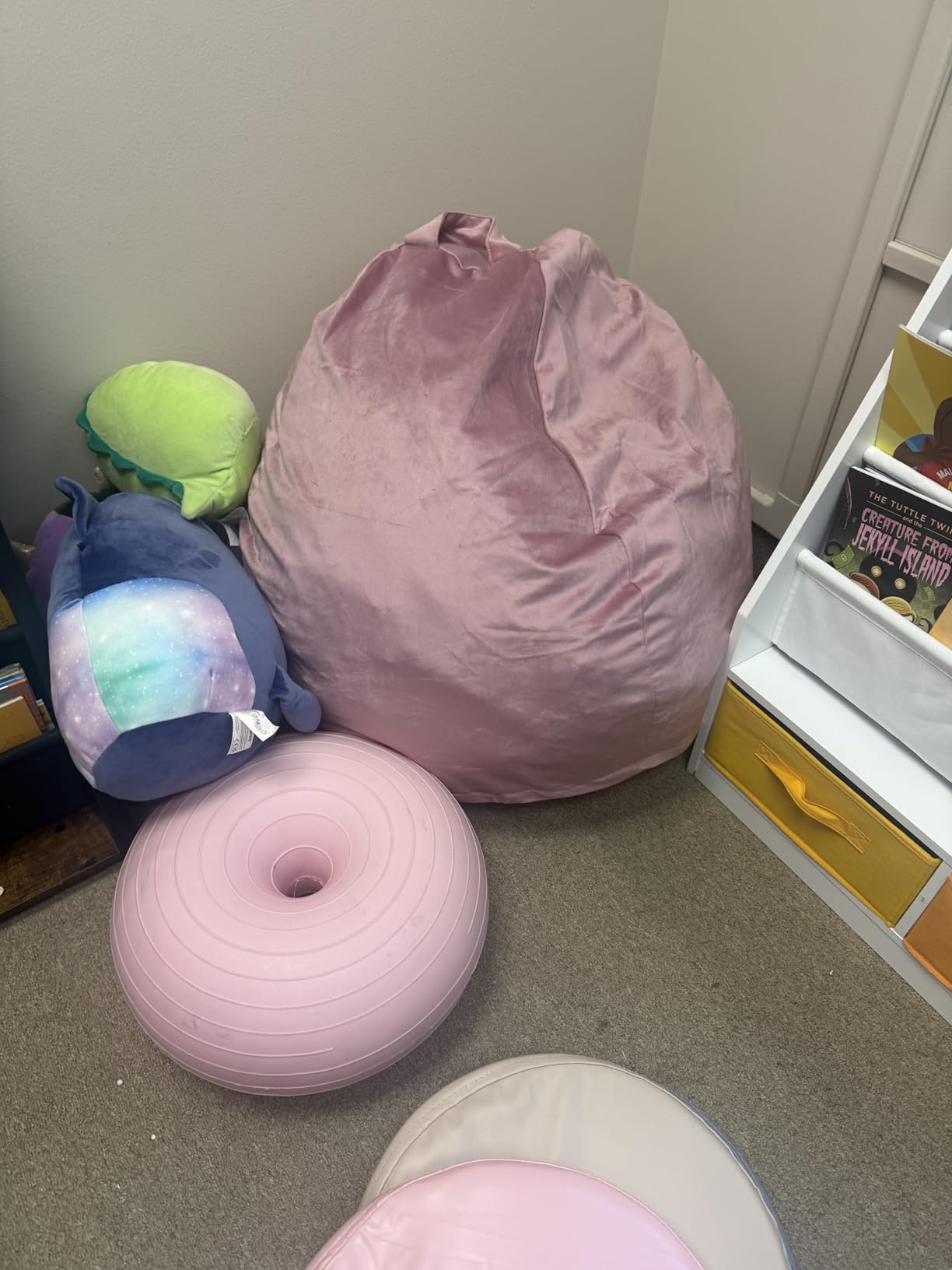 Homguava 6FT Bean Bag Chair Giant BeanBag with Memory Foam Filled, Large Bean Bag Chairs for Adults, Adult Bean Bag Chair with Dutch Velvet Cover for Living Room Bedroom-Grey customer photo 2