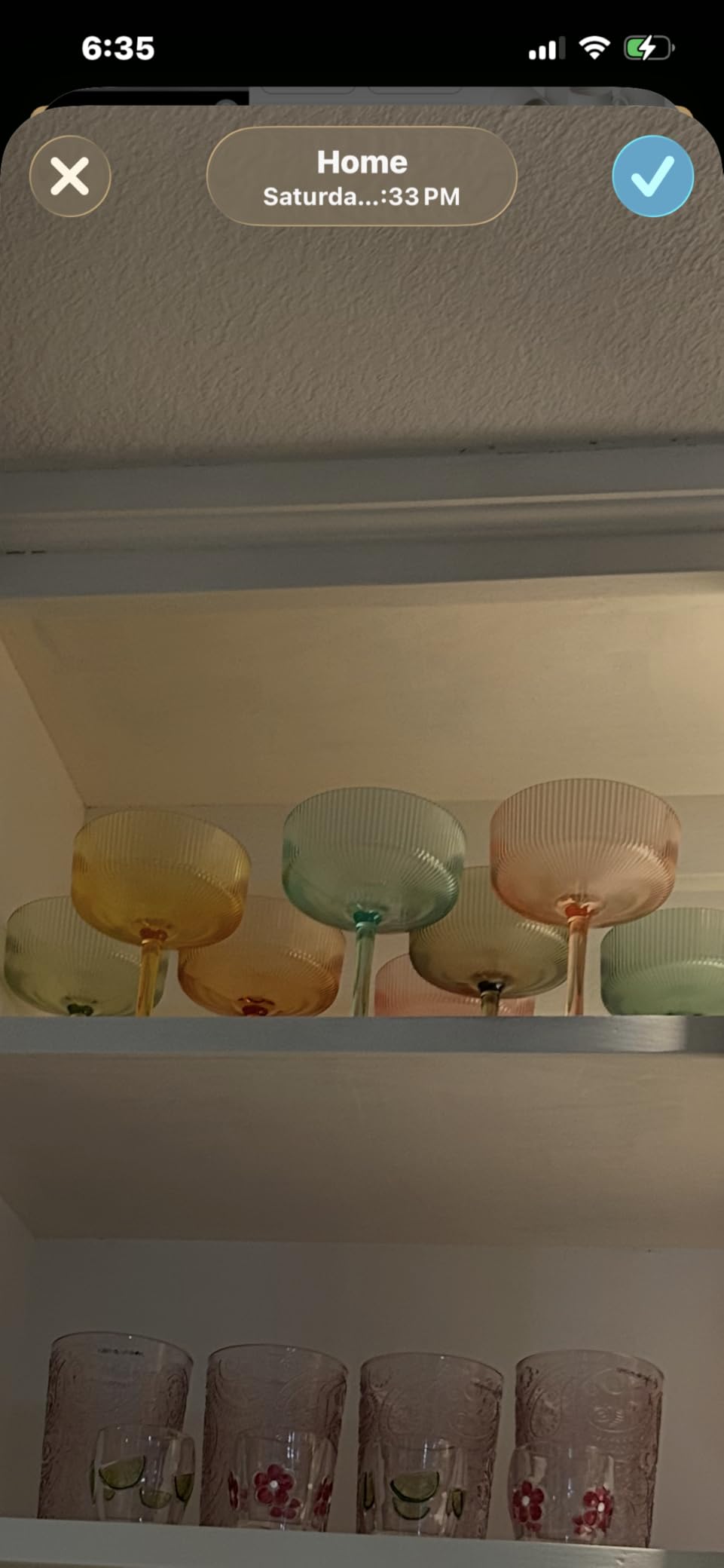 Vintage Ribbed Acrylic Martini Glasses Set, Coupe Glasses, Set of 6 - 8 oz | European-Inspired Style, Shatterproof & BPA-Free, Reusable Drinkware, Ideal for Martinis, Champagne, & Cocktails customer photo 2