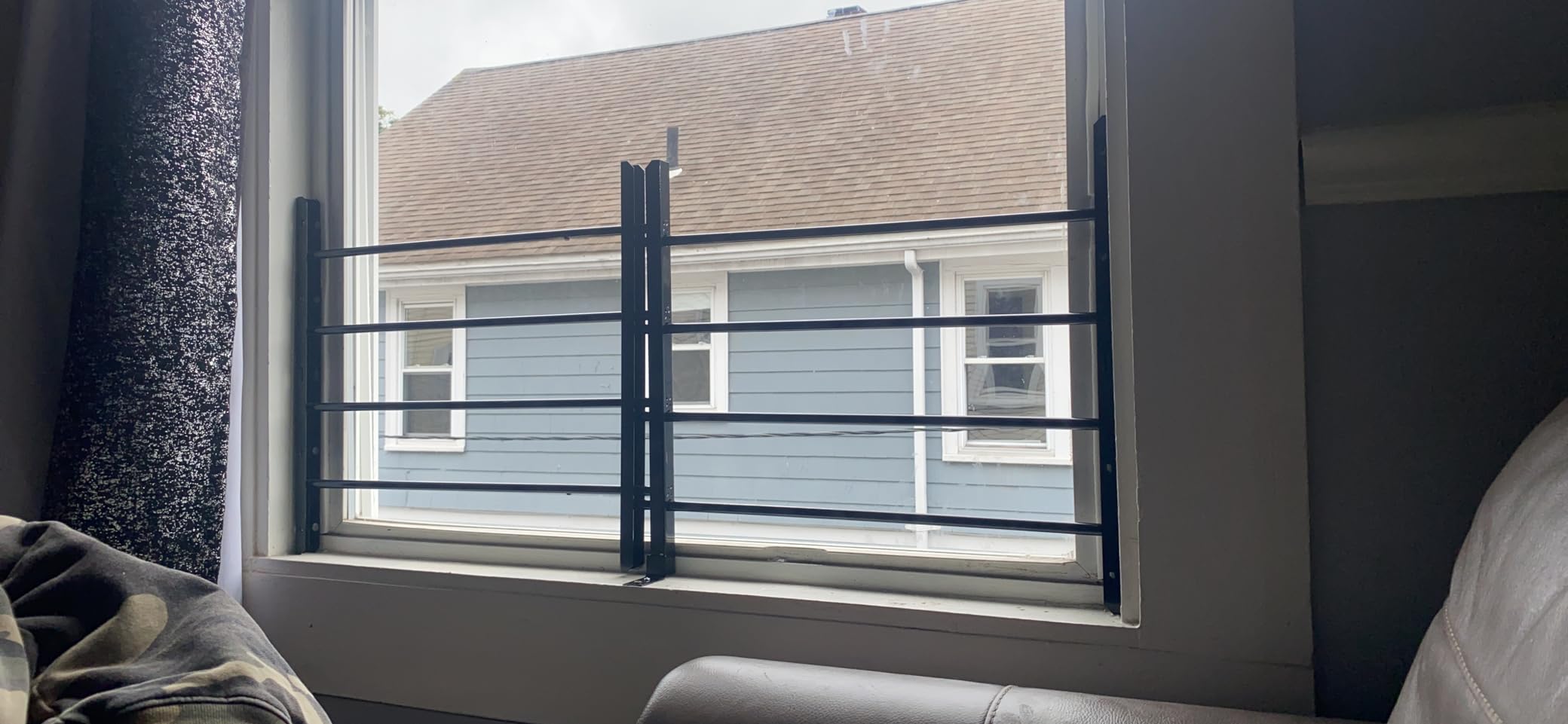 Grisham AWG Fixed Window Security Bars, (Black, 3Bars)14 3/4