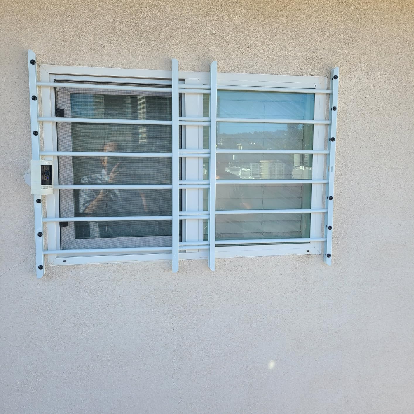 Grisham AWG Fixed Window Security Bars,(White, 4Bars)18''H x 22''- 38''1/2 Adjustable Width Window Safety Guards for Children, Tubular Steel, Rust Resistant customer photo 1