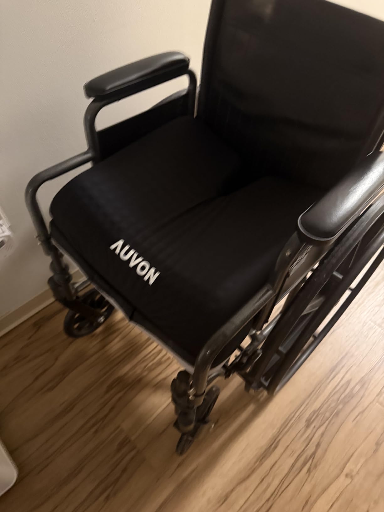 AUVON Gel Wheelchair Seat Cushion with Waterproof Cover for Pressure Sore & Ulcer, Ergonomic Chair Cushion with U-Cutout for Tailbone Pain, Back Pain Relief, Memory Foam Wheelchair Cushion, Anti-Slip customer photo 2