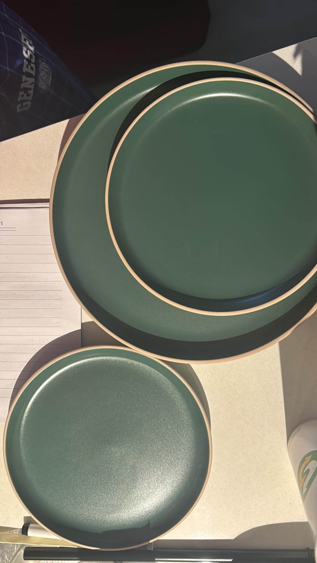Gibson Home Zuma 16 Piece Round Kitchen Dinnerware Set, Dishes, Plates, Bowls, Mugs, Service for 4, Matte Stoneware, White customer photo 1