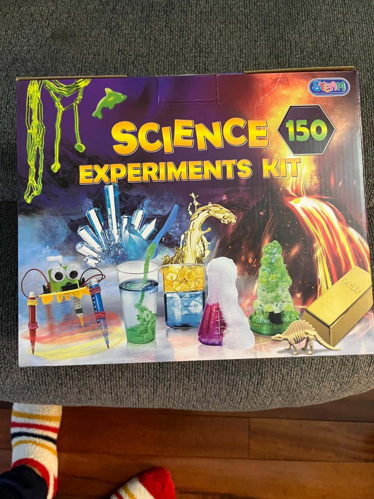 UNGLINGA 150 Experiments Science Kits for Kids Chemistry Lab S.T.E.M Toys | Volcano, Crystal, Magic, Dig, Reaction, Physics, Scientist Tools Set, Educational Project for Boys Girls Birthday Gifts Ideas customer photo 1