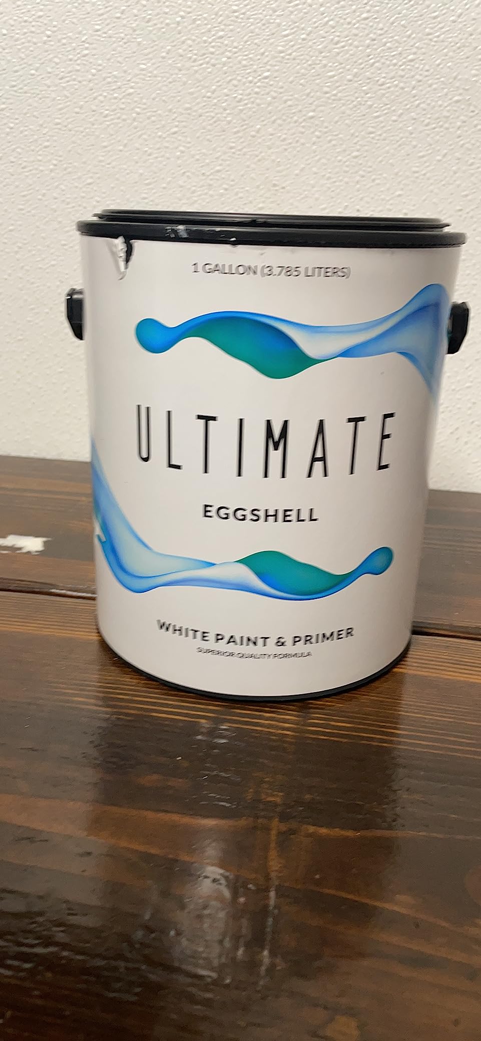 EVOLVE Ultimate White Paint & Primer in One, Eggshell White, 1 Gallon - Interior & Exterior, One-Coat Coverage, Excellent Hide, Low Odor, Low VOC, Washable Paint for Walls, Ceilings & Trim customer photo 1