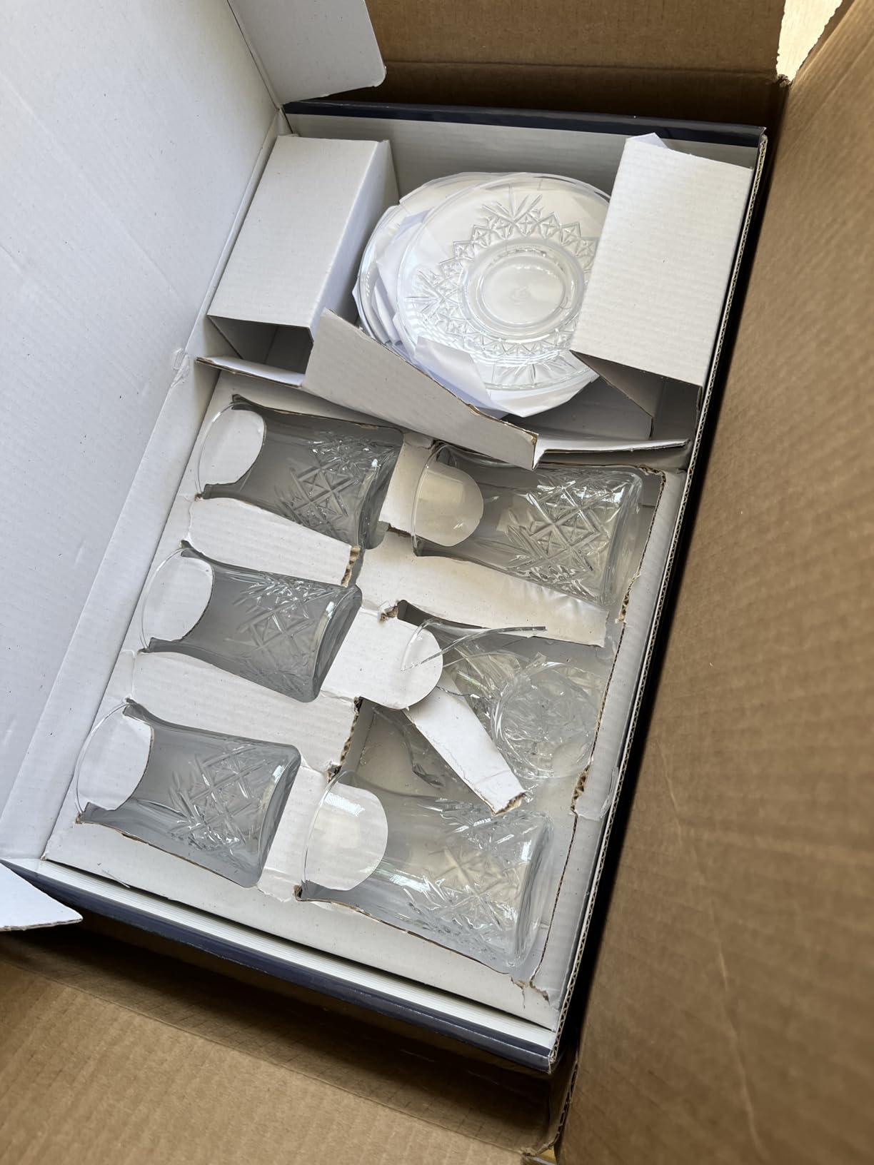 Pasabahce Crystal Turkish Tea Glasses and Saucers, Set of 12 Turkish Tea Cup Set, 6 Cups and 6 Plates Perfect for Tea Party, Gifts, Housewarming, Weddings, Aniversary customer photo 2