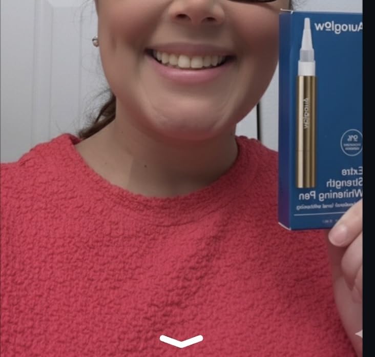 Auraglow Teeth Whitening Pen - Extra Strength 9% Hydrogen Peroxide, 40+ Treatments, No Sensitivity, Removes Coffee Wine Tea Stains, Whiten Teeth Fast, Enamel Safe, Made in USA, 4mL customer photo 2