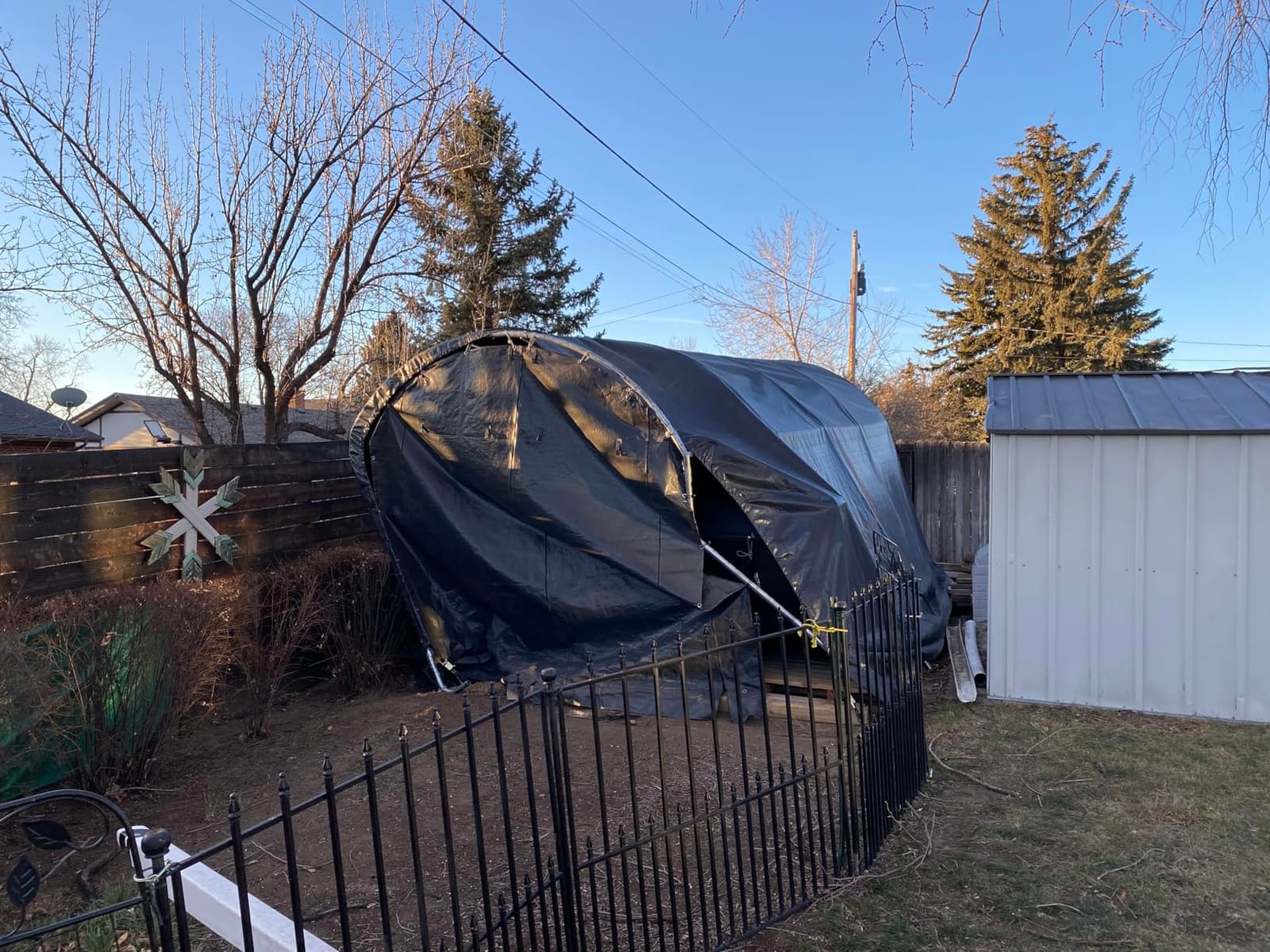 KING BIRD 10' x 20' Round Style Garage Carport Shelter with Roll-up Ventilated Windows Heavy Duty Storage Portable Canopy Storage Shelter Shed for Boat, Patio Furniture and Lawn Mower-Dark Gray customer photo 2