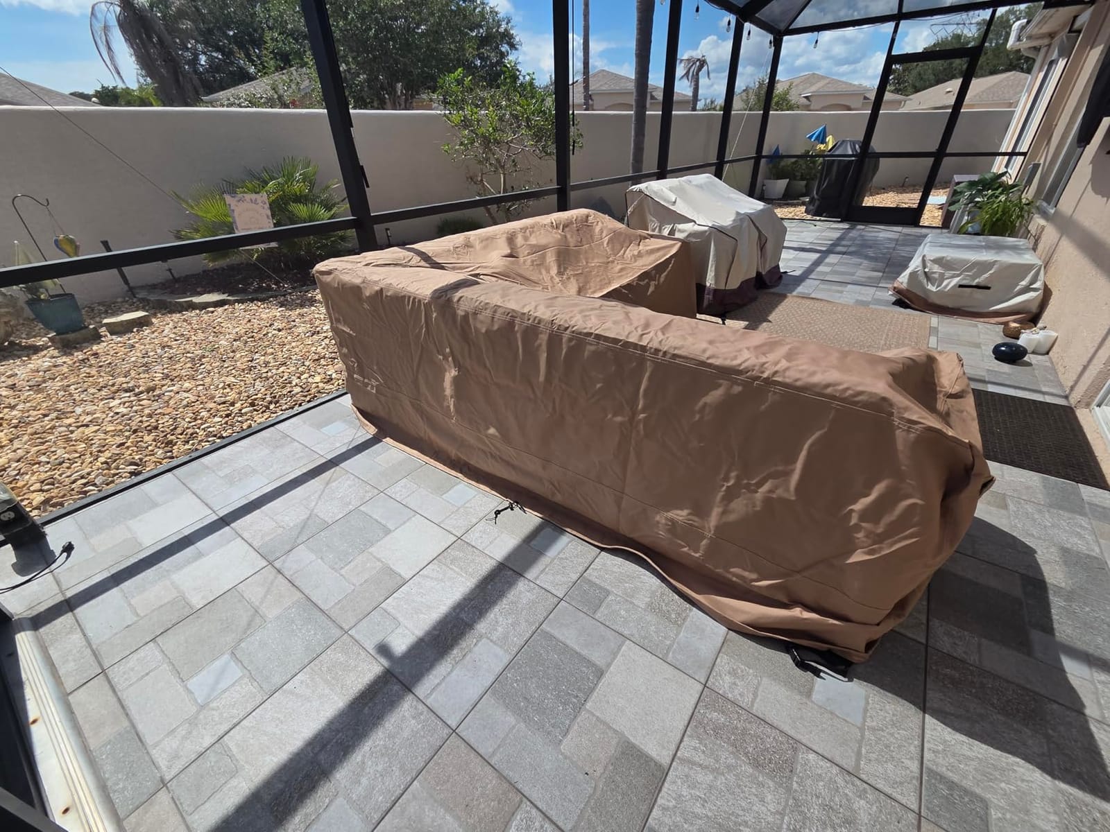 iBirdie Outdoor Sectional Cover for 85 x 85 inch L-Shaped Couch Sofa | Waterproof, Weatherproof, fit 84 x 83, 82 x 81, Outside L Shape Patio Furniture, Black, 600D, Heavy Duty customer photo 1