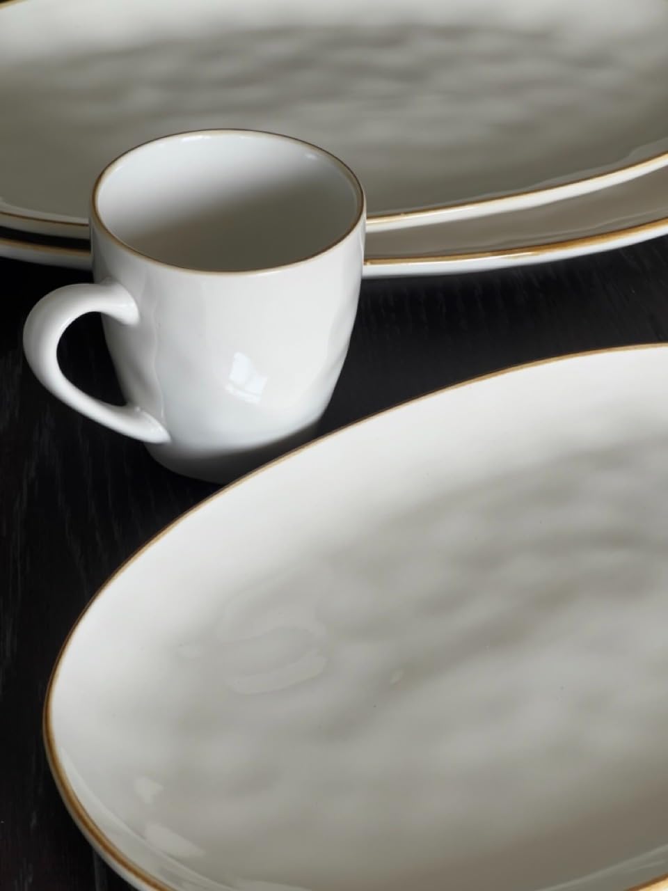 Famiware Serving Platters Set of 3 Sizes - Oval, Vanilla White customer photo 1