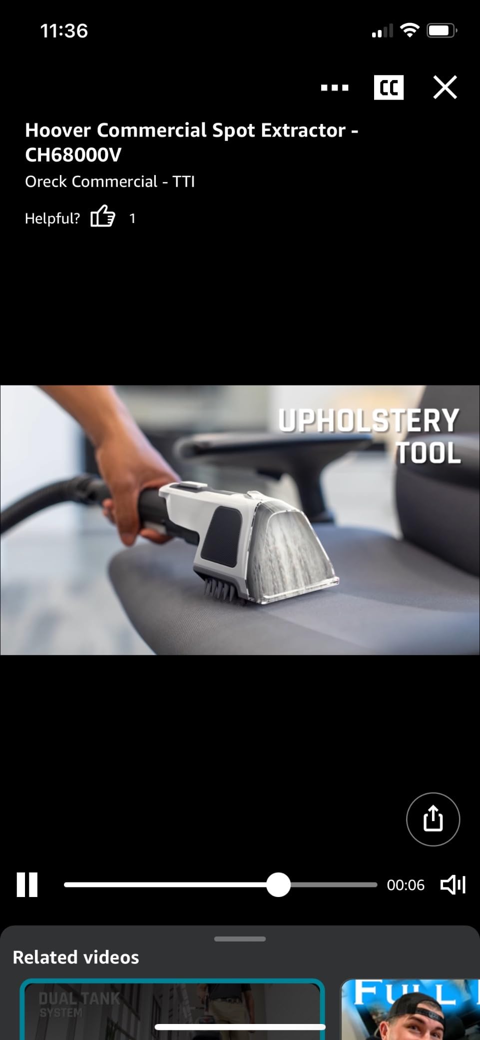 Hoover Commercial PowerScrub XL Spot Extractor, Carpet Cleaner Machine customer photo 1
