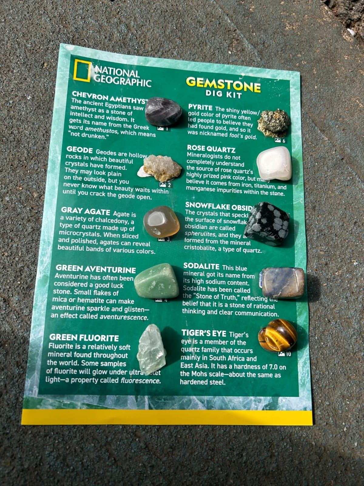 National Geographic Gemstone Dig Kit with 10 Real Gemstones for Kids | Amethyst, Quartz & Tiger's Eye, Gem Mining Activity, Excavation Tools, Rock Collection, Geology Science, Birthday Gift customer photo 1