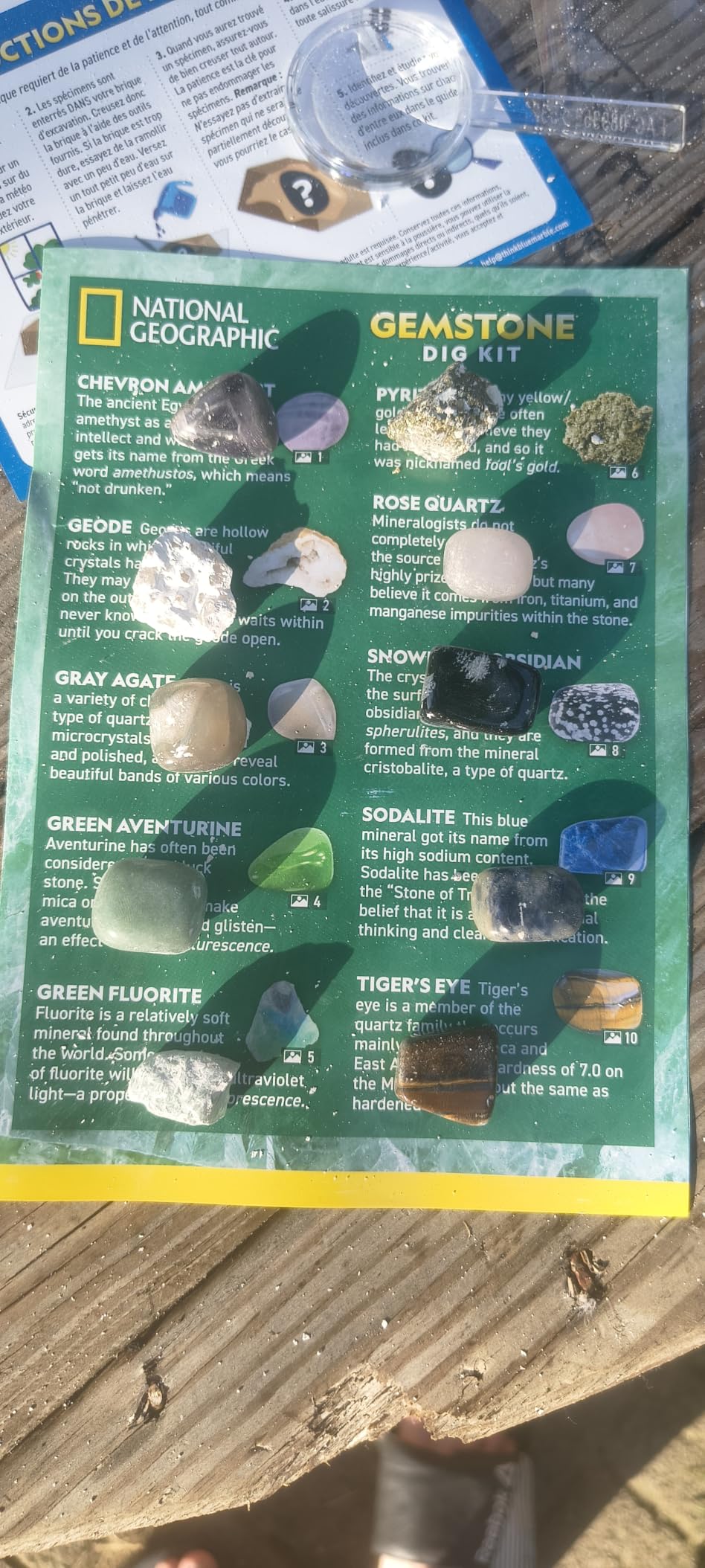 National Geographic Gemstone Dig Kit with 10 Real Gemstones for Kids | Amethyst, Quartz & Tiger's Eye, Gem Mining Activity, Excavation Tools, Rock Collection, Geology Science, Birthday Gift customer photo 2