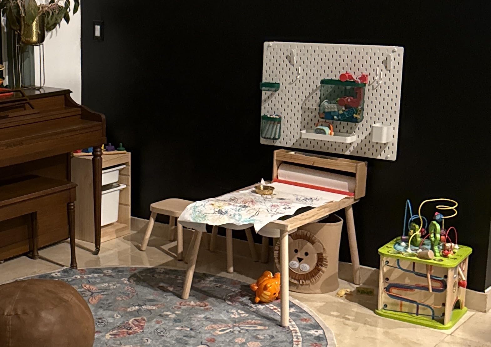 WINGYZ Sensory Table for Toddlers, Kids Table with 3 Storage Bins FSC Safe | Sand Water Table Graffiti Tabletop, Kids Art Table with Paper Holder, Toddler Activity Table for Play Study Storage 1-8 Gifts customer photo 2