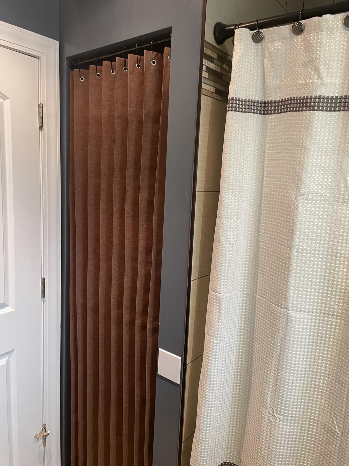 Vatge Closet Curtains, Accordion Style Door Curtains for Doorways, Pleated Folding Doors Curtain for Closet and Room Divider, 1 Panel, W39 x L78, Beige customer photo 1