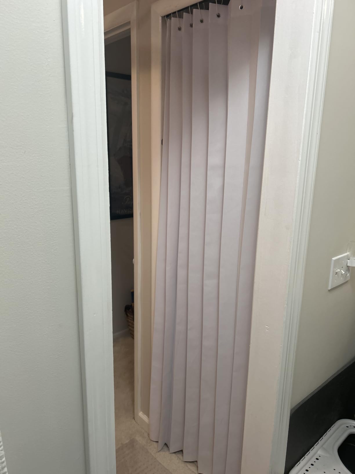 Vatge Closet Curtains, Accordion Style Door Curtains for Doorways, Pleated Folding Doors Curtain for Closet and Room Divider, 1 Panel, W39 x L78, Beige customer photo 2