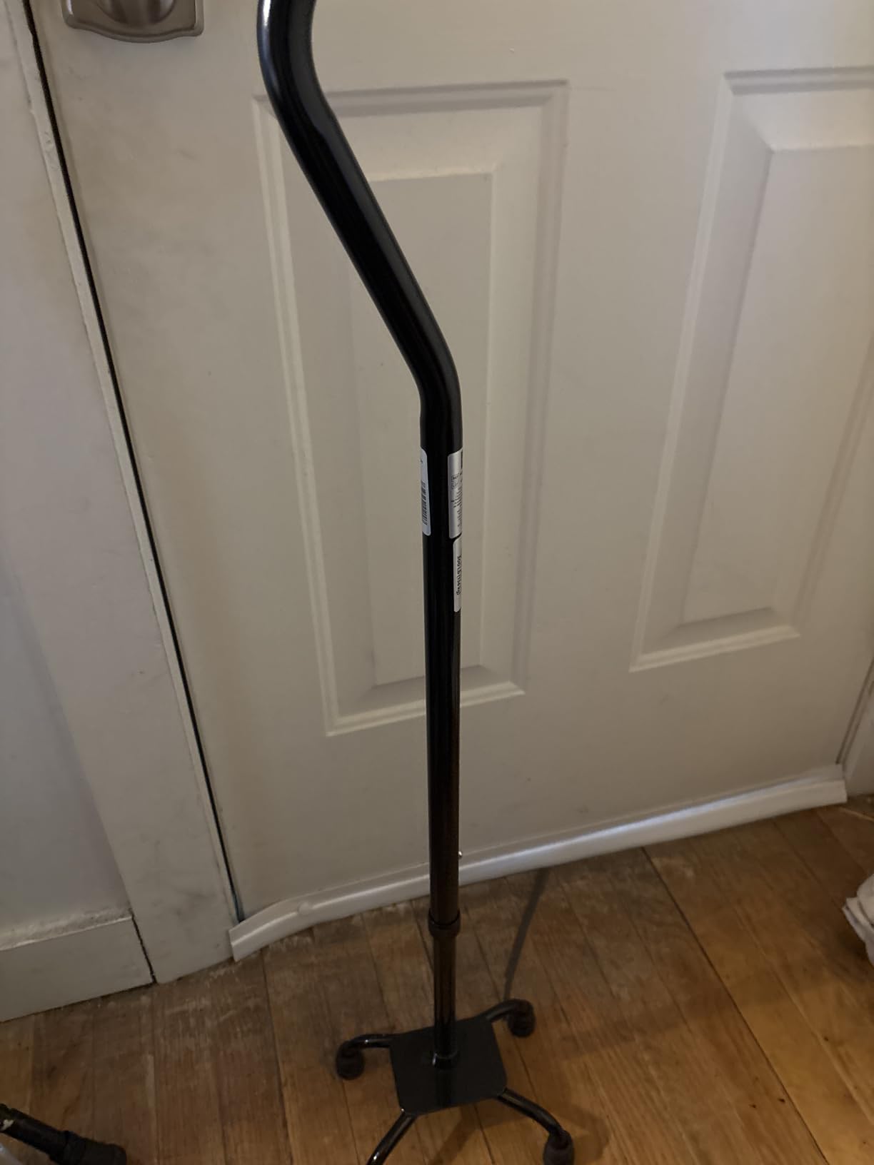 Medline Aluminum Quad Cane with Small Base, 300 lb Capacity, for Balance, Knee Injuries, Leg Surgery Recovery & Mobility, Portable, Sturdy Walking Aid for Seniors & Adults customer photo 1