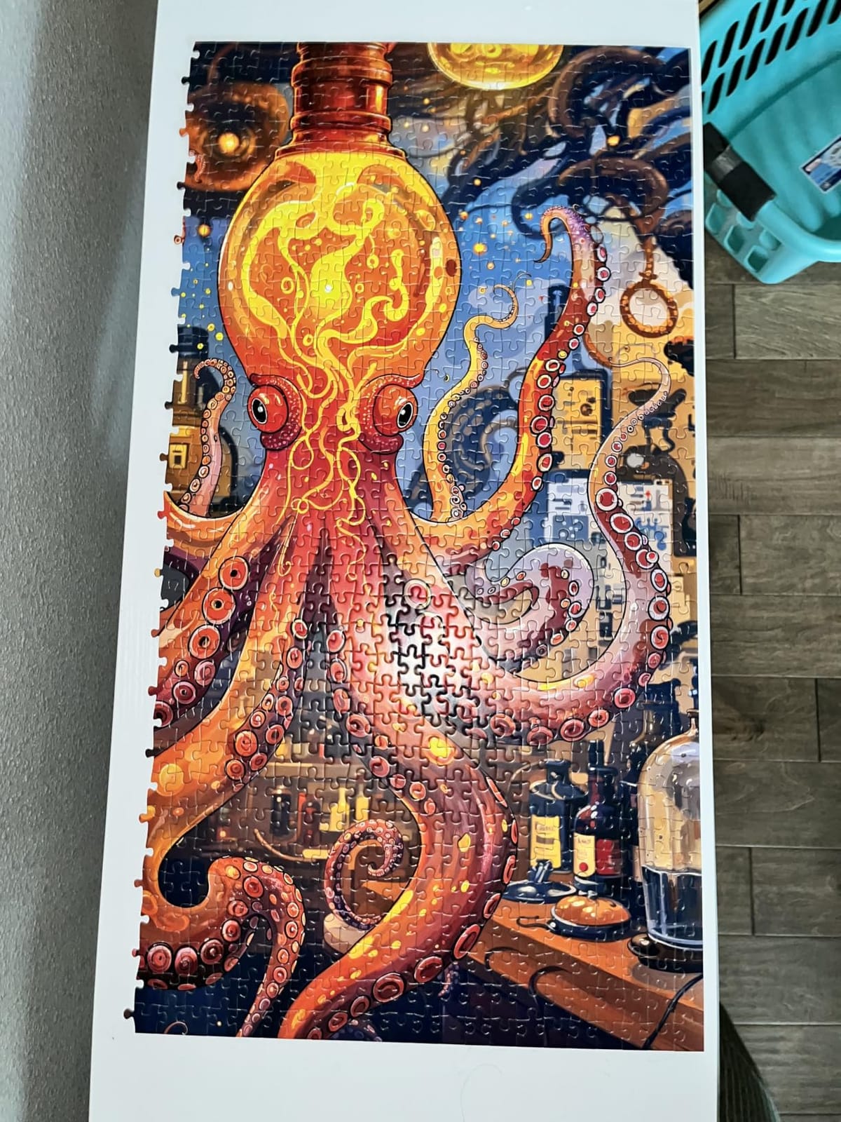 Cross & Glory Jigsaw Puzzles for Adults Deep Blue Octopus Odyssey 1000 Piece Ocean Octopus Puzzles Challenging Brain Teaser Ocean Puzzle 20x27 Inches customer photo 1