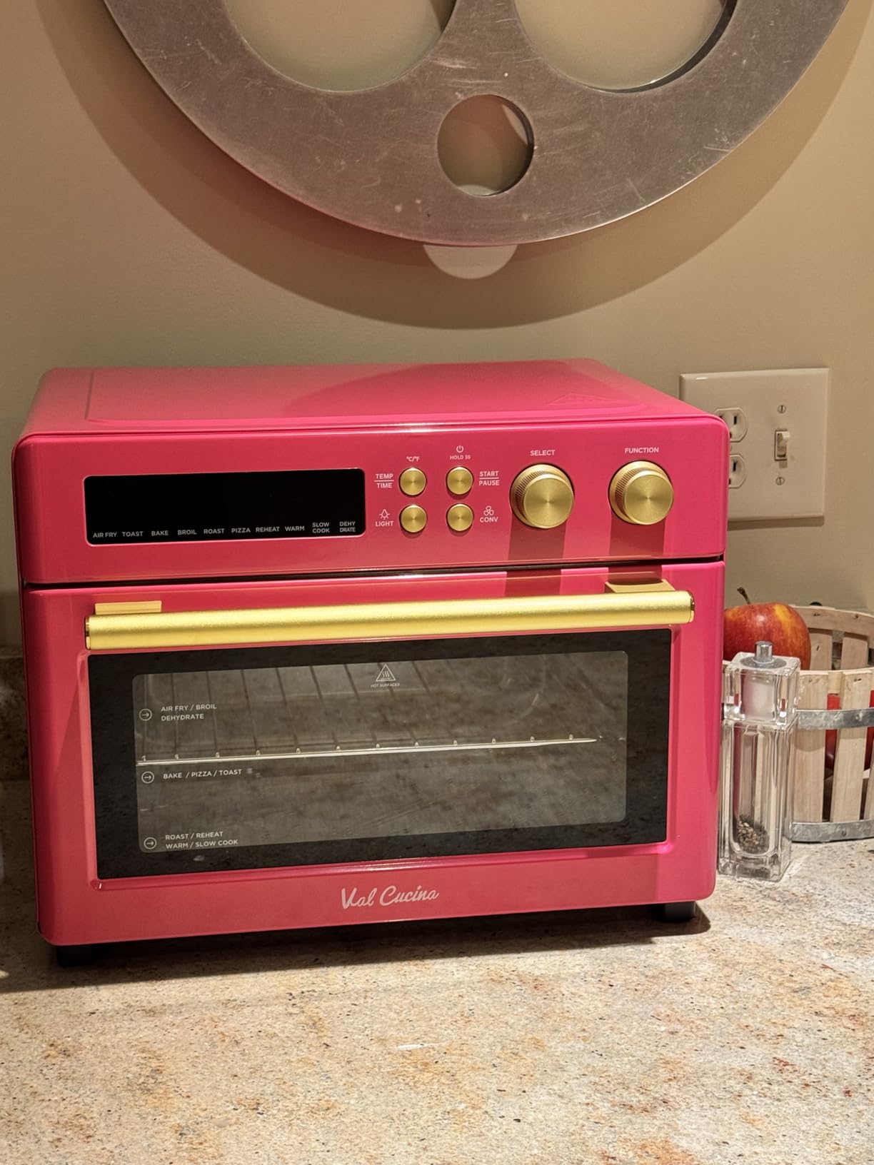 VAL CUCINA Infrared Heating 26.3 QT Air Fryer Toaster Oven, Large Countertop Convection Oven 10-in-1 Combo, 6-Slice Toast, Enamel Baking Pan Easy Clean with Recipe Book, Brushed Stainless Steel Finish customer photo 1