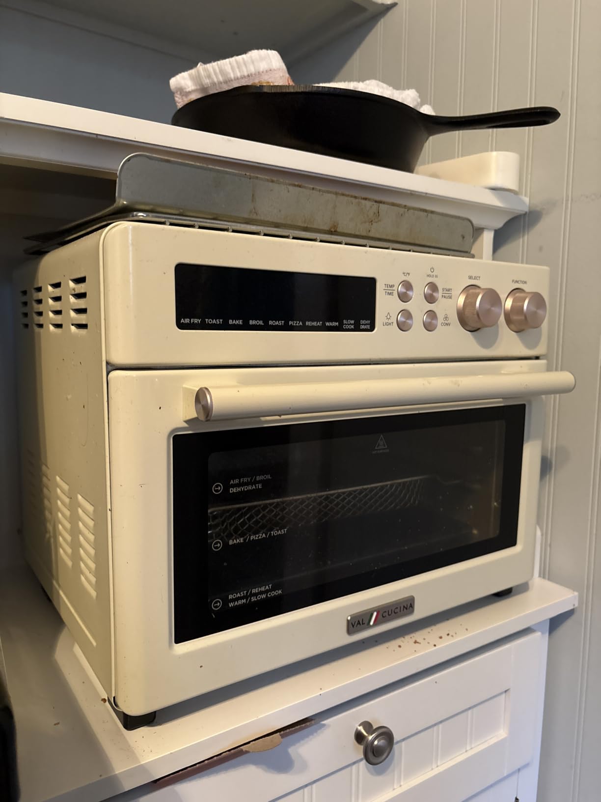 VAL CUCINA Infrared Heating 26.3 QT Air Fryer Toaster Oven, Large Countertop Convection Oven 10-in-1 Combo, 6-Slice Toast, Enamel Baking Pan Easy Clean with Recipe Book, Brushed Stainless Steel Finish customer photo 2