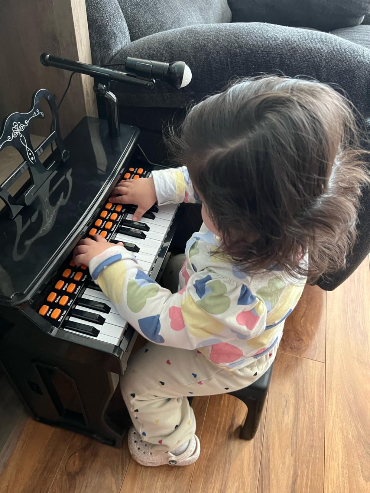 Dollox Keyboard Piano for Kids, Toddler Piano Toys 37 Keys Kid Musical Instruments Electric Keyboard Baby Pianos for Beginners Mini Music Toy with Stool customer photo 2