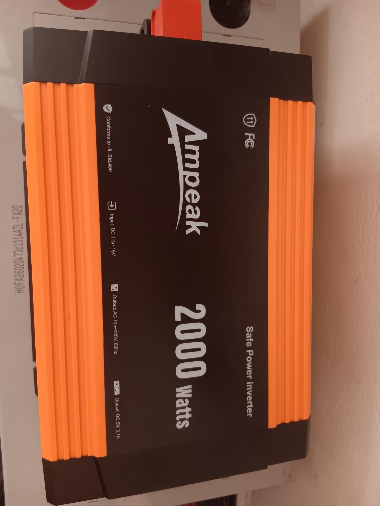 Ampeak 2000W Modified Sine Wave Inverter, Remote Controller, 89% Efficiency | 4000W Surge, 3 AC Outlets, Dual USB, LCD Display, 52dB, 11 Protections, for Truck RV Car Camping customer photo 1
