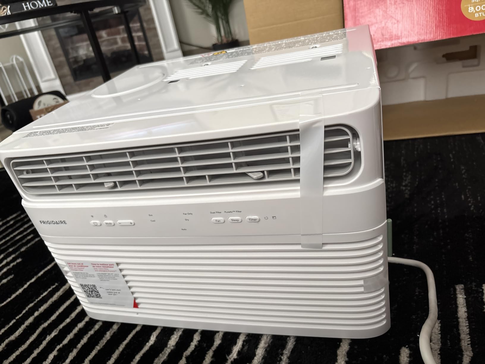 Frigidaire 8,000 BTU Window Air Conditioner with Remote Control, Cools Up to 350 Sq. Ft., Quiet Operation, Eco Mode, 3 Fan Speeds, Auto Restart customer photo 2