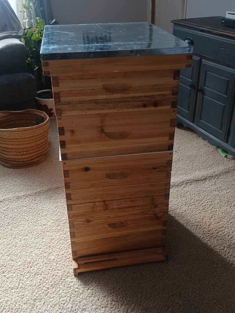 Honey Lake 10-Frame Langstroth Beehive Starter Kit, Beeswax Coated Complete Bee Hive Includes 2 Deep Brood Boxes & 2 Medium Super Bee Boxes with Beehive Frames and Foundations for Beekeepers (4 Layer) customer photo 2
