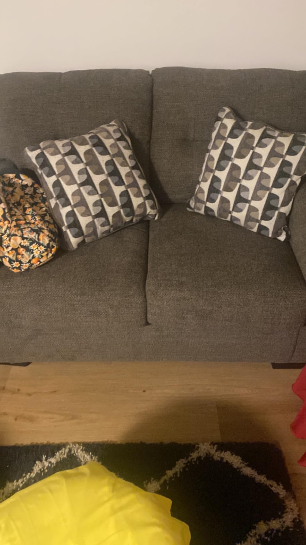 Signature Design by Ashley Mahoney Small Loveseat for Small Spaces, Beige | 53 in track arm design, Plush fiber-wrapped foam cushions, Durable polyester chenille upholstery, Platform foundation system customer photo 1