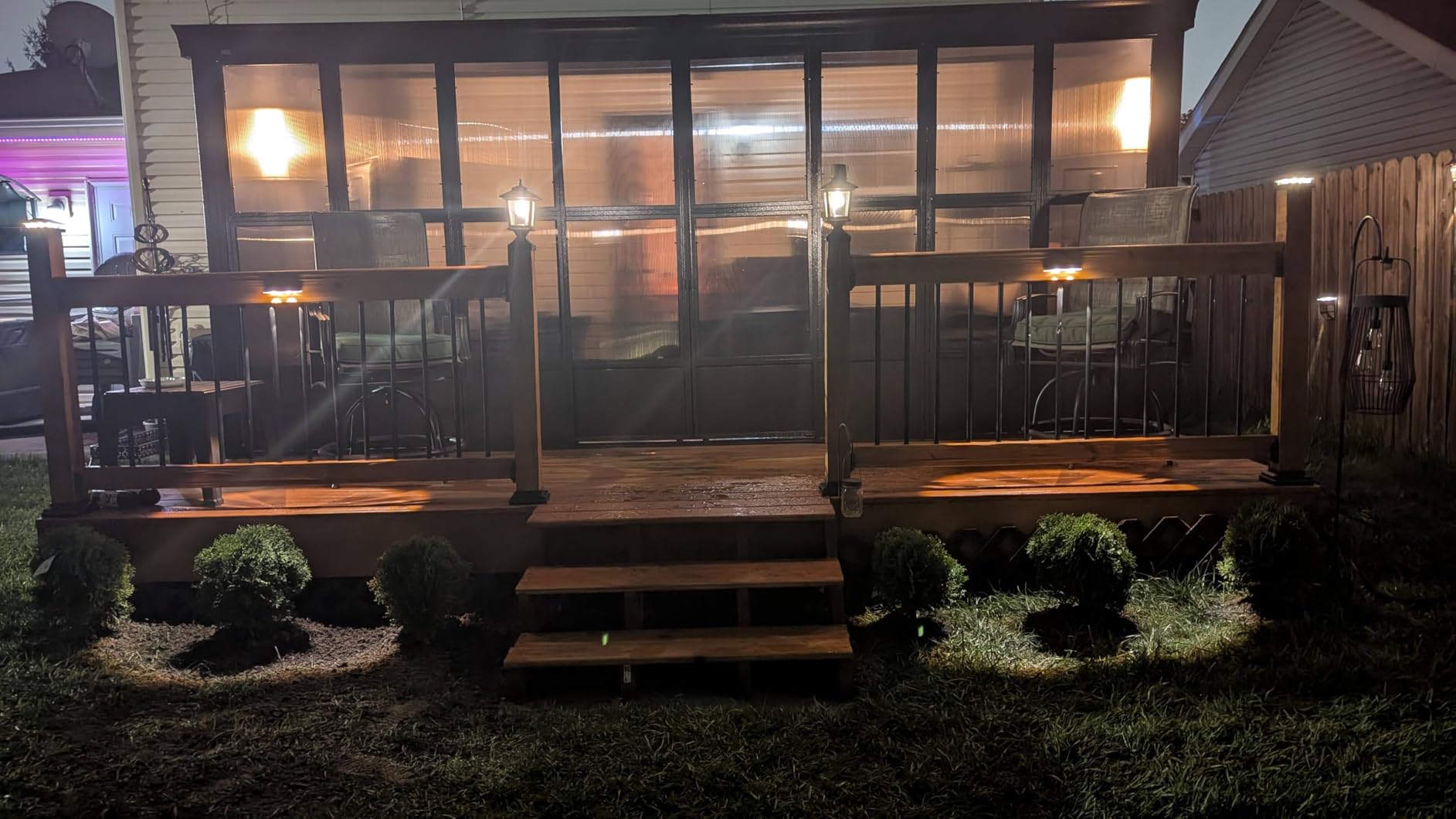 Domi 10x12FT Wall Mounted Sunroom 4 Season, Small Patio Solarium with 3 Sliding Double Doors, Enclosed Lean-to Hardtop Gazebo with Side Walls, Sun Room with Galvanized Steel Roof, Detachable PC Screen customer photo 2