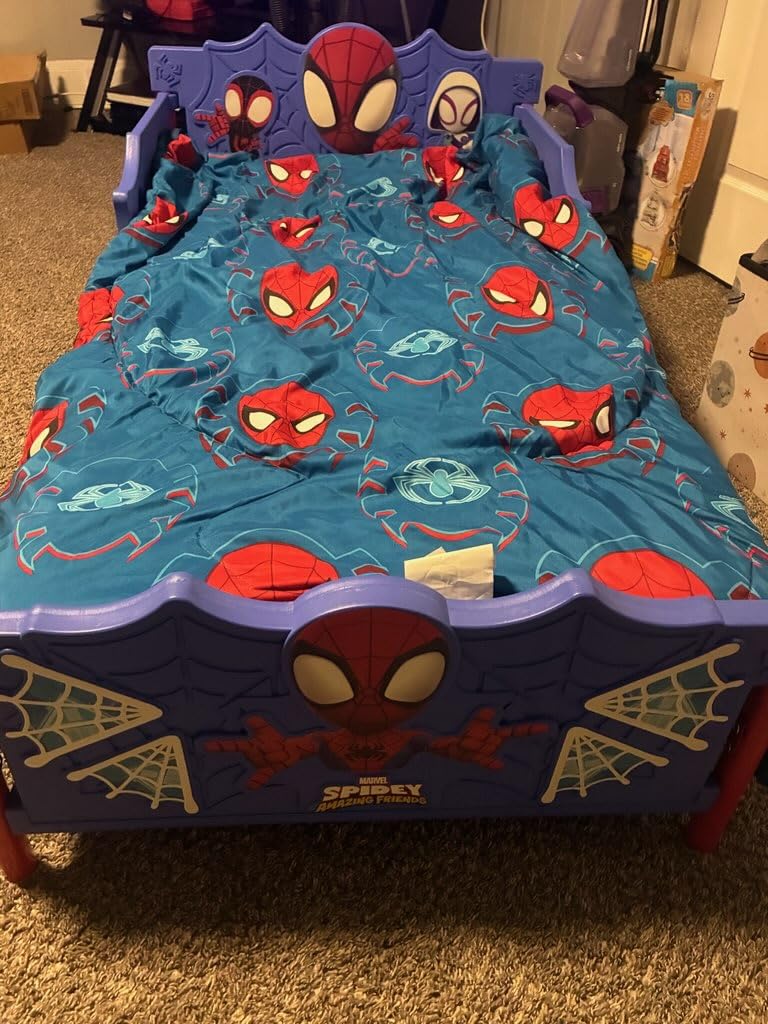 Delta Children Spidey and His Amazing Friends 3D Toddler Bed, Blue customer photo 2