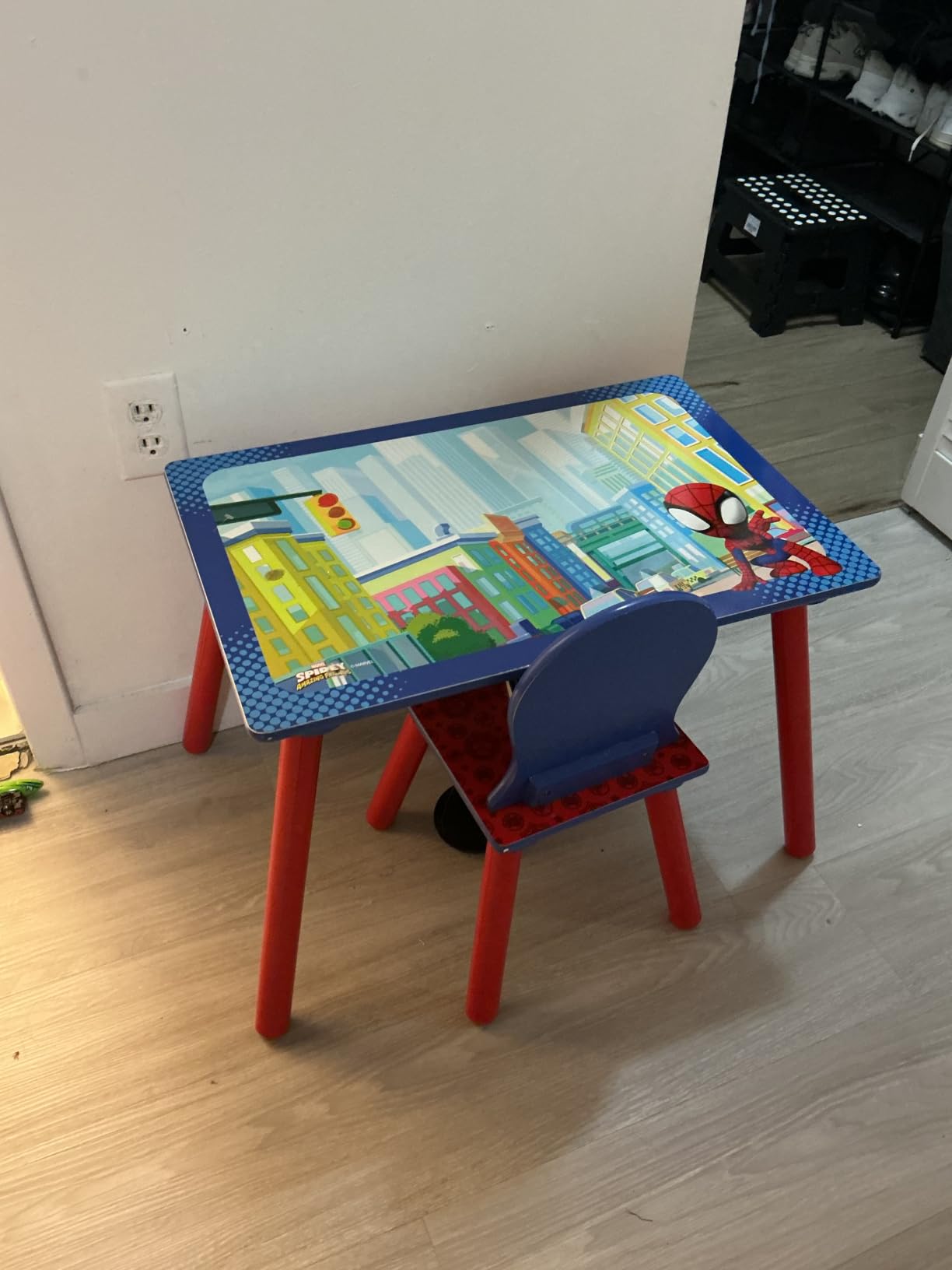 Delta Children - PAW Patrol 4-Piece Toddler Room-in-a-Box Set - Includes Sleep and Play Toddler Bed, Table, 1 Chair and Toy Box, Blue customer photo 1