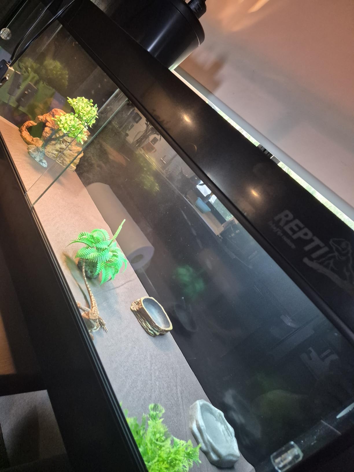 REPTI ZOO 50 Gallon PVC Reptile Enclosure, 36x18x18 inch Reptile Tank for Ball Python Bearded Dragon Snake Gecko, Reptile Terrarium Lounge Habitat with Glass Sliding Door & Top Screen Ventilation customer photo 1