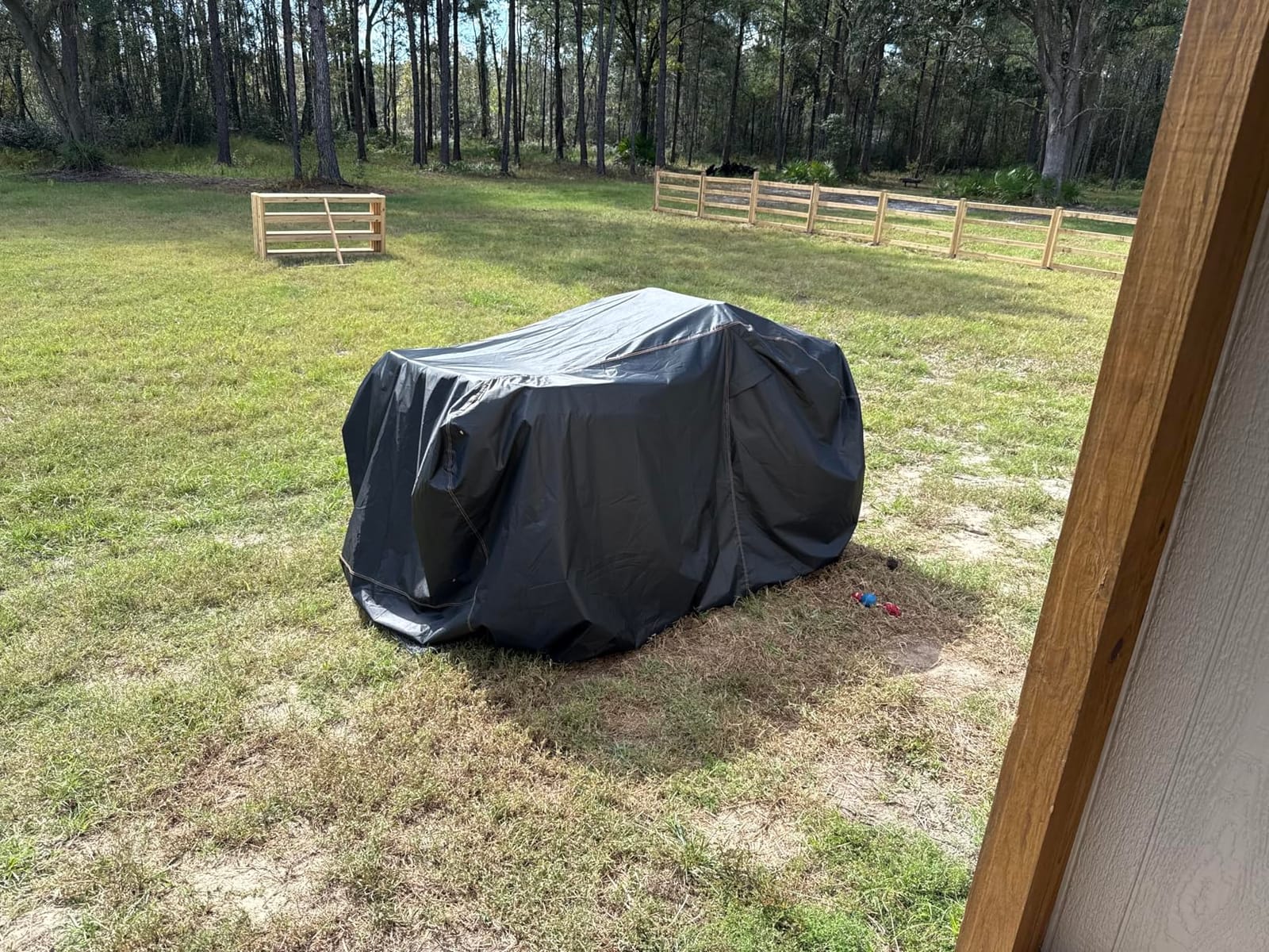 QYMOTO ATV Cover, 420D Large ATV Cover XXL 2-UP, 4 Wheeler Quad Durable Waterproof Outdoor Full Protection Windproof for CFMOTO Cforce 600 1000 Tour, Polaris Sportsman 570, Can am Outlander 570 850 customer photo 1