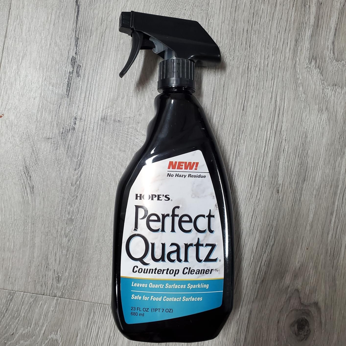 HOPE'S Perfect Quartz Countertop Cleaner, No Hazy Residue, Streak-Free, Safe on Food Contact Surfaces, Fragrance-Free, Sunscreen-Free, Counter Cleaner for All Brands of Quartz, 23 Fl Oz, Pack of 1 customer photo 1