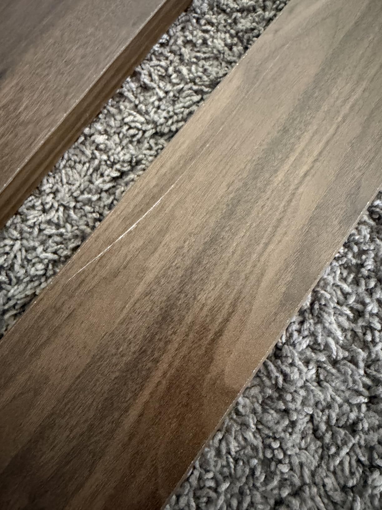 OfficeSimpli Washer Dryer Countertop Made in USA, 27.5x54 California Walnut | Non-slip pads stabilise the surface while the raised edge helps stop socks and supplies falling behind. customer photo 1