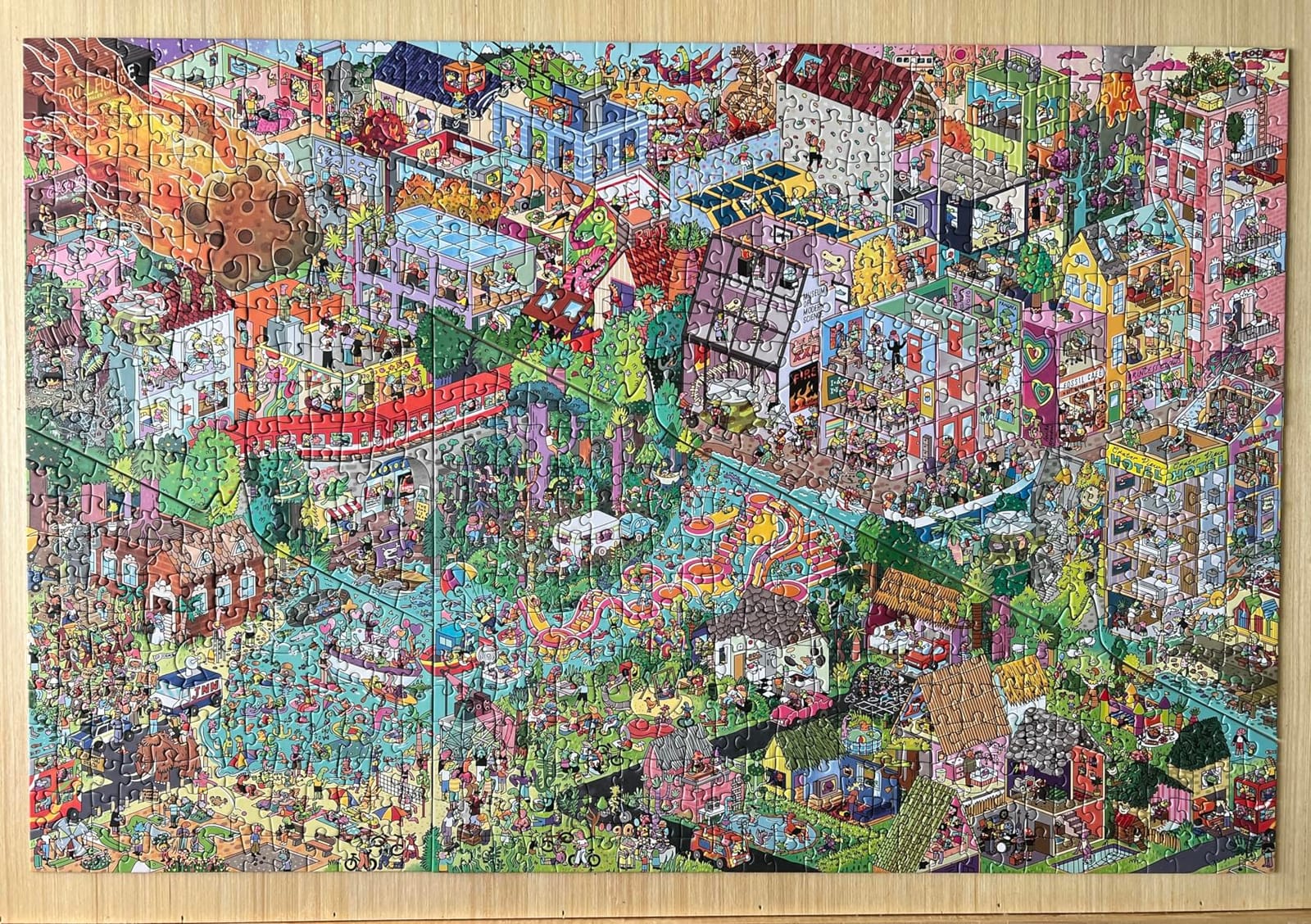 Big Rock City - 1000-Piece Puzzle by The Magic Puzzle Company - Series 4 | Original handmade art filled with tiny details. Mind-blowing magical ending. Dozens of hidden secrets. No AI. No puzzle dust. customer photo 1