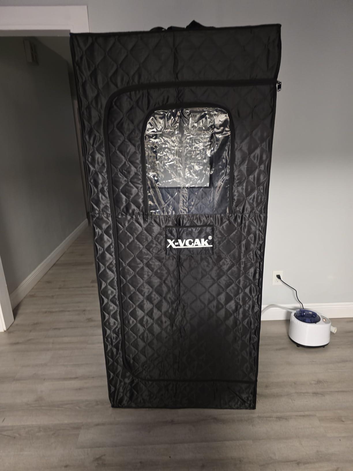X-Vcak Upgraded Portable Sauna for Home, Relaxation, Steam Sauna for Home with Steamer, Remote Control, Folding Chair, 9 Levels customer photo 1