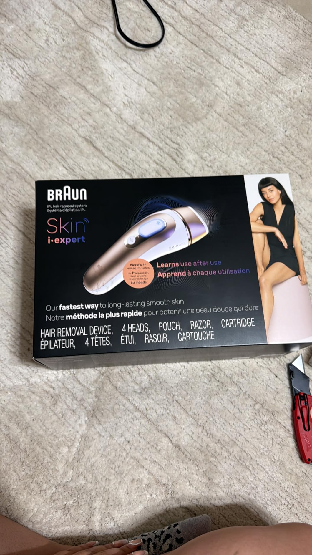 Braun Skin i-Expert Smart IPL PL7219 at Home Laser Hair Removal for Women and Men with App, Premium Pouch, Venus Razor, 2 Smart Heads, Facial Trimmer customer photo 2