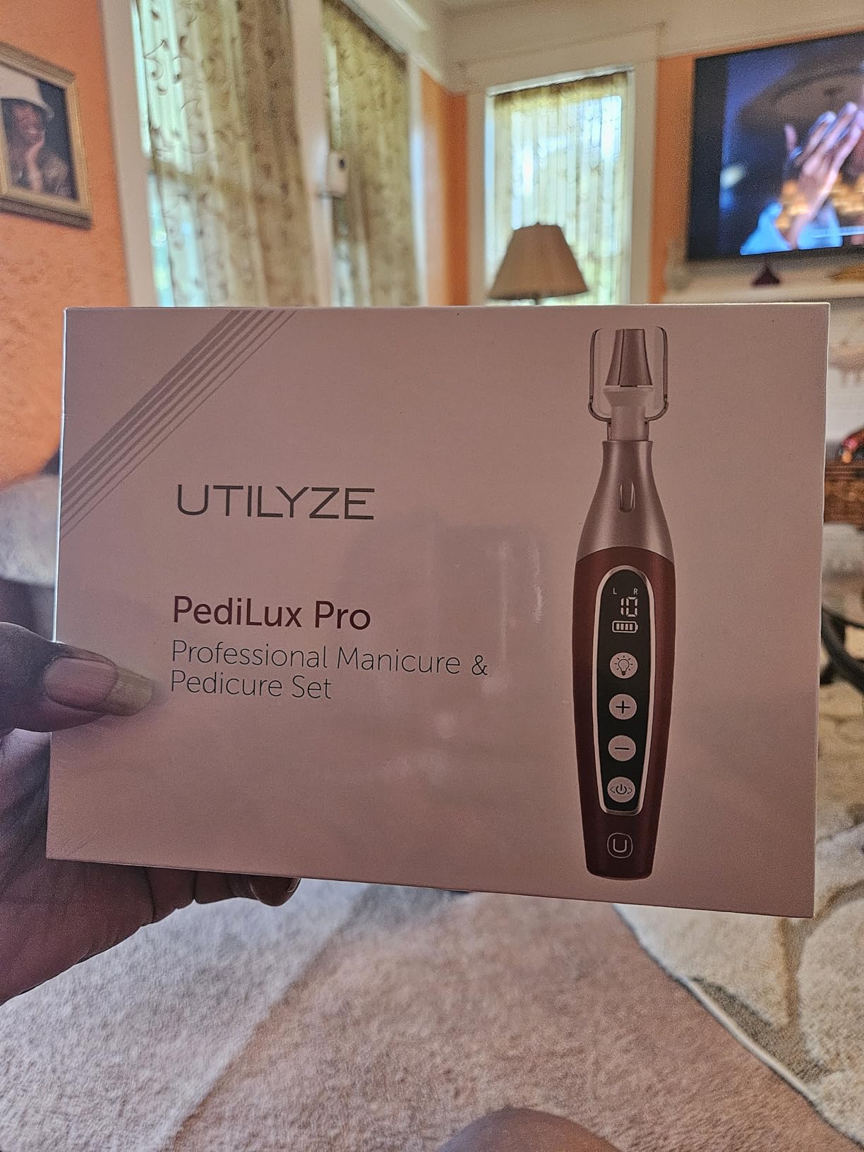 PediLux Pro Professional Manicure Pedicure Kit, Cordless Electric Nail File Drill Set, Thick Toenail Grinder, Toe Nail Dremel Tools, Filer, Buffer, Sander, Remove Cuticles, Callus for Men & Women customer photo 1