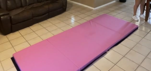 BalanceFrom 10x4 Feet 4-Panel Folding Gymnastics Mat - 2-Inch Thick Pad with Vinyl Surface and Carrying Handles for Tumbling, Yoga, Pilates, Home Workouts, and Martial Arts customer photo 2