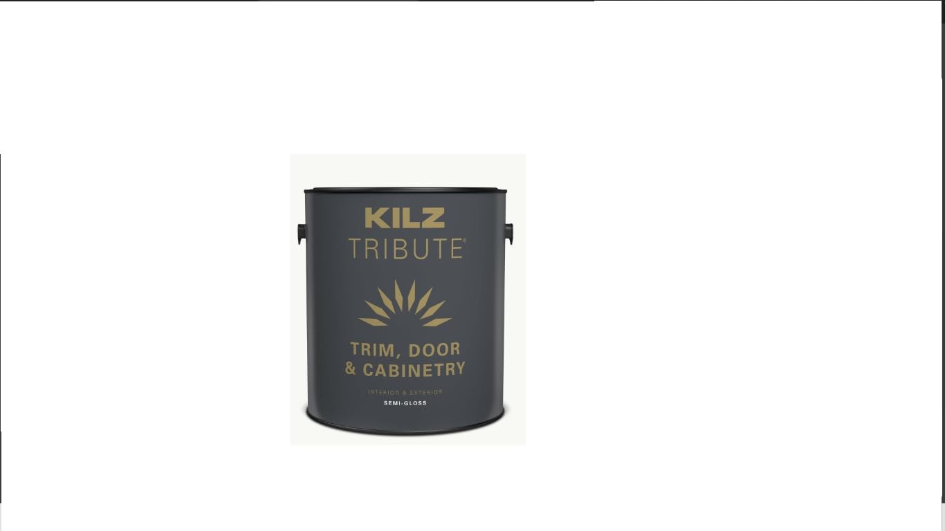 KILZ Tribute Cabinet Paint & Trim Paint, Interior/Exterior, Semigloss, Deep Onyx, 1 Quart customer photo 2