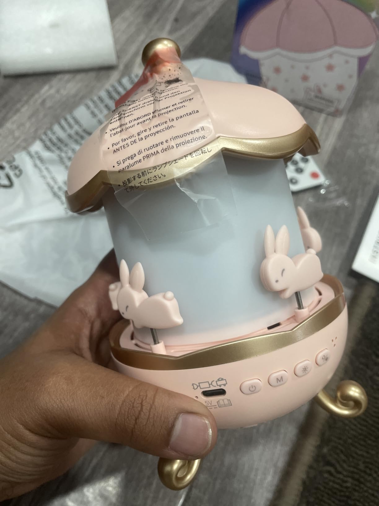PIKOY Carousel Night Light for Kids,15 Sounds&15 Films Star Projector,Gifts | 315 Colors & 3 Brightness, 360° & Remote Control & 1200mAh -Unicorn Toys for Girls Room Decor & Toddler Gifts for Girls Baby customer photo 1